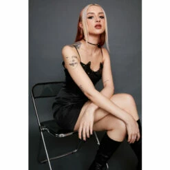 NastyGal Sequin Star Satin Corset Mini Dress For Female