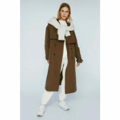 NastyGal Premium Twill Double Layer Trench Coat For Female