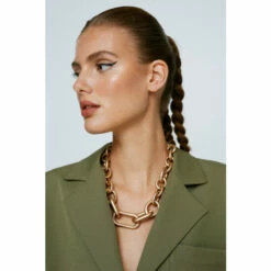 NastyGal Recycled Large Link Chain Neckklace For Female