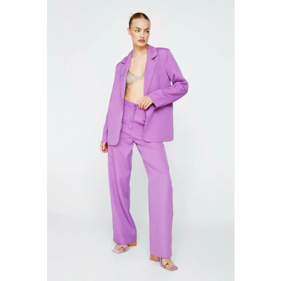 NastyGal Premium Wide Leg Tailored Pants For Female - Image 2