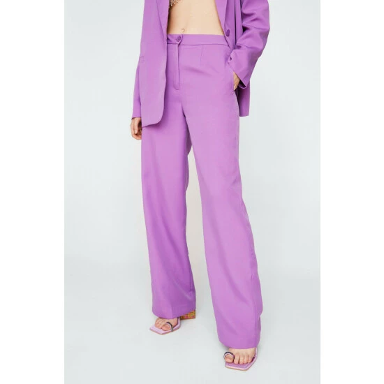 NastyGal Premium Wide Leg Tailored Pants For Female - Image 3