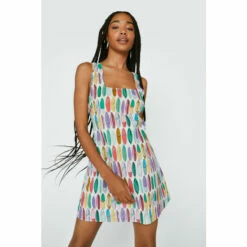 NastyGal Surf Board Print A Line Mini Dress For Female