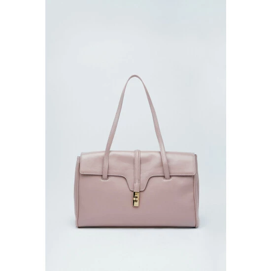 NastyGal Faux Leather Oversixed Buckle Shoulder Bag For Female - Image 3