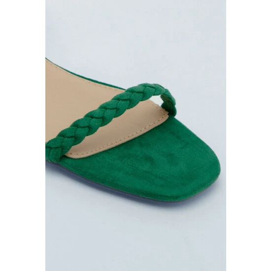 NastyGal Faux Suede Flat Ankle Tie Sandals For Female - Image 4