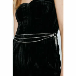 NastyGal Diamante Drop Chain Belt For Female