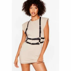 NastyGal Act Your Cage Faux Leather Harness For Female