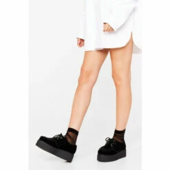 NastyGal Because I&apos;m A Creep Faux Suede Chunky Shoes For Female