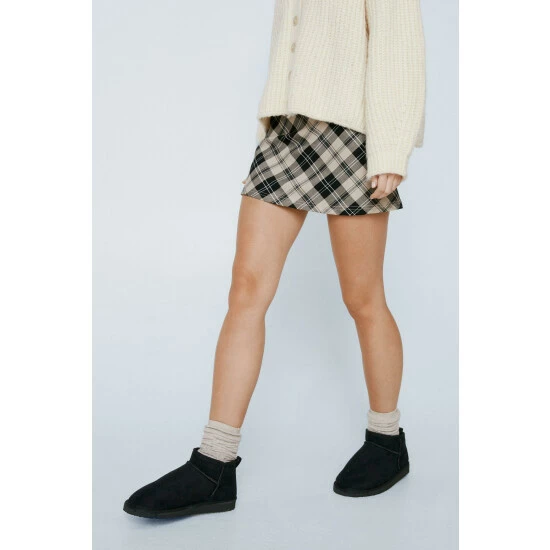 NastyGal Faux Suede Ankle Slipper Boot For Female - Image 2