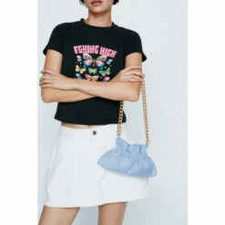 NastyGal Chain Detail Pouch Bag For Female