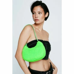 NastyGal Faux Teddy Shoulder Bag For Female