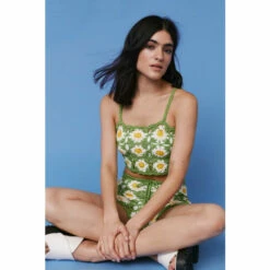NastyGal Floral Crochet Crop Top For Female