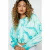 NastyGal Recycled Cropped Relaxed Tie Dye Sweatshirt For Female