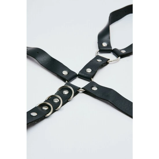 NastyGal Faux Leather Ring Detail Leg Harness For Female - Image 3