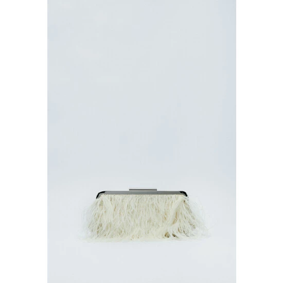 NastyGal Feather Clasp Evening Bag For Female - Image 3