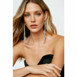 NastyGal Embellished Butterfly Drape Earrings For Female