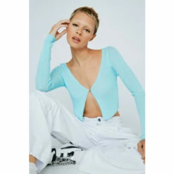 NastyGal Premium Sheer Crop Cardigan For Female