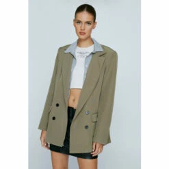 NastyGal Out Of Hours Oversized Double Breasted Blazer For Female