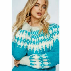 NastyGal Fairisle Trim Jumper For Female