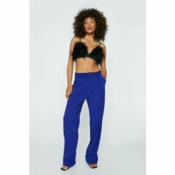NastyGal Turned Up Hem Straight Leg Pants For Female