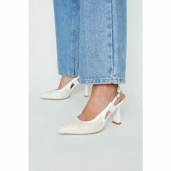 NastyGal Beaded Sling Back Court Shoes For Female