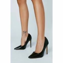 NastyGal Wide Fit Patent Court Heel For Female